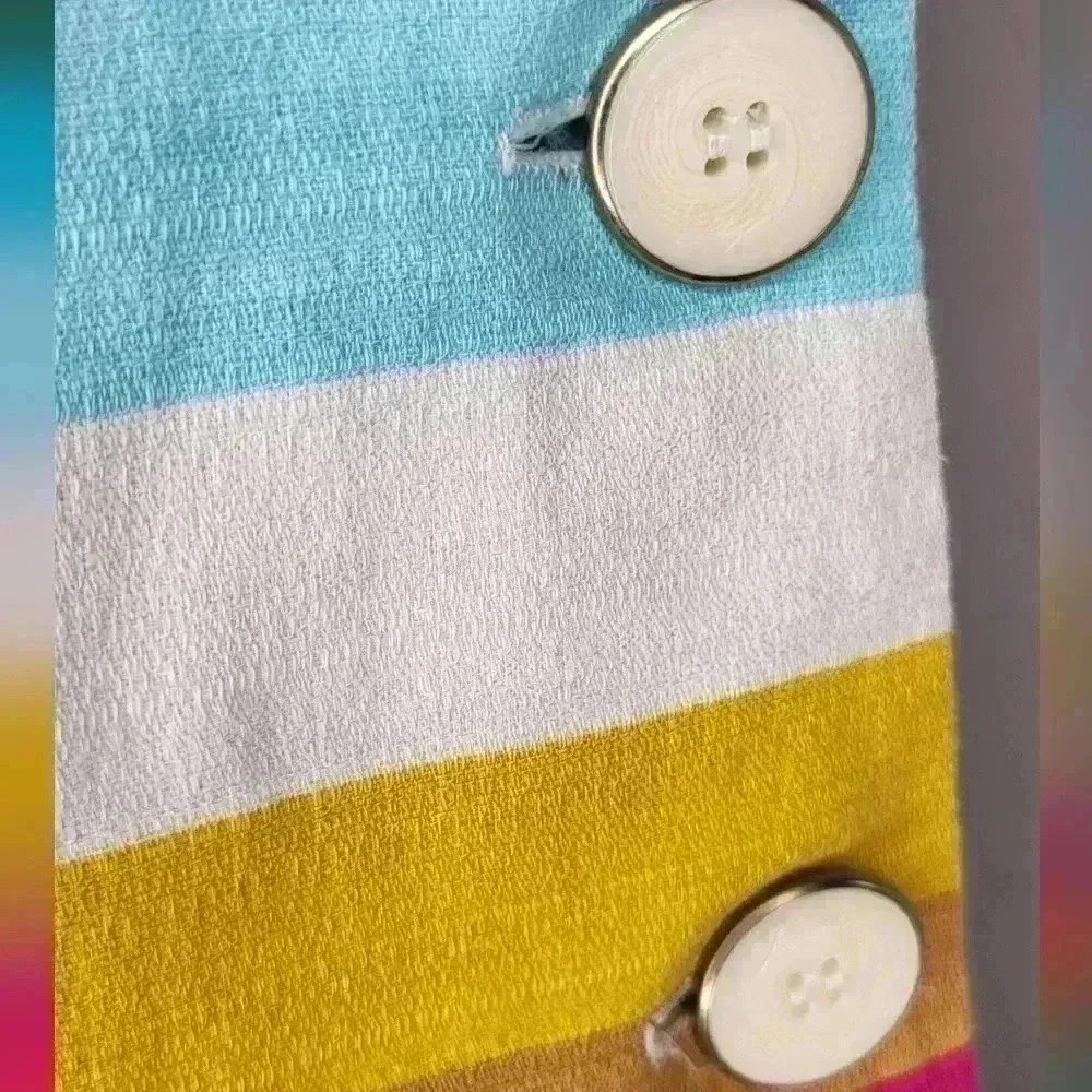 Trina Turk Skooter's Stripe Cotton Emmie Dress in Multi Womens Size 8 - Picture 6 of 14